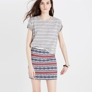 Madewell Jacquard Embroidered Mini Skirt